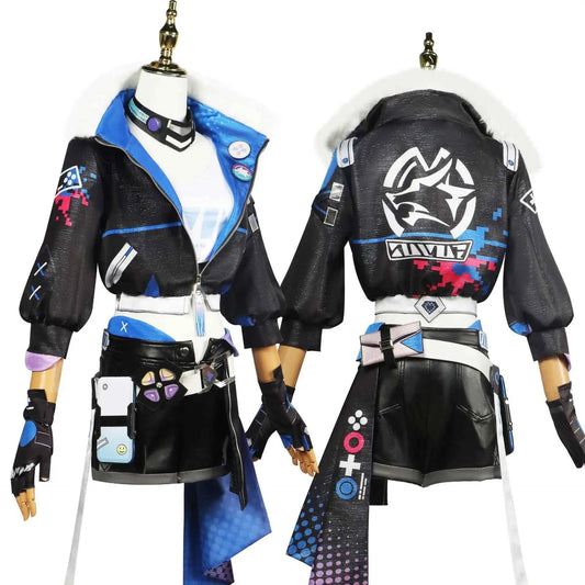 Silver Wolf Full Set Cosplay Costume Game Honkai Start Rail Silver Wolf Cosplay Costumes Wig Outfit Uniform With Accessories