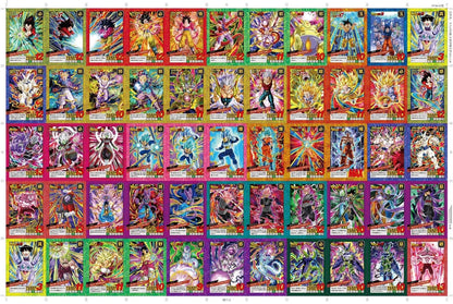 Dragon Ball Super Son Goku Frieza Bejita Yonsei Piccolo DIY Homemade Bronzing Game Toys Collection Card Christmas Birthday Gift SS69 34.69 H-Color flash-54pcs