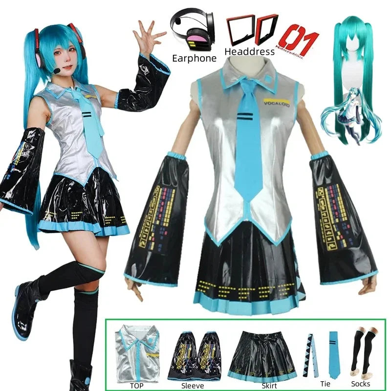 Unisex Cotton Anime Cosplay Costume Set - Breathable Knit Top & Pants