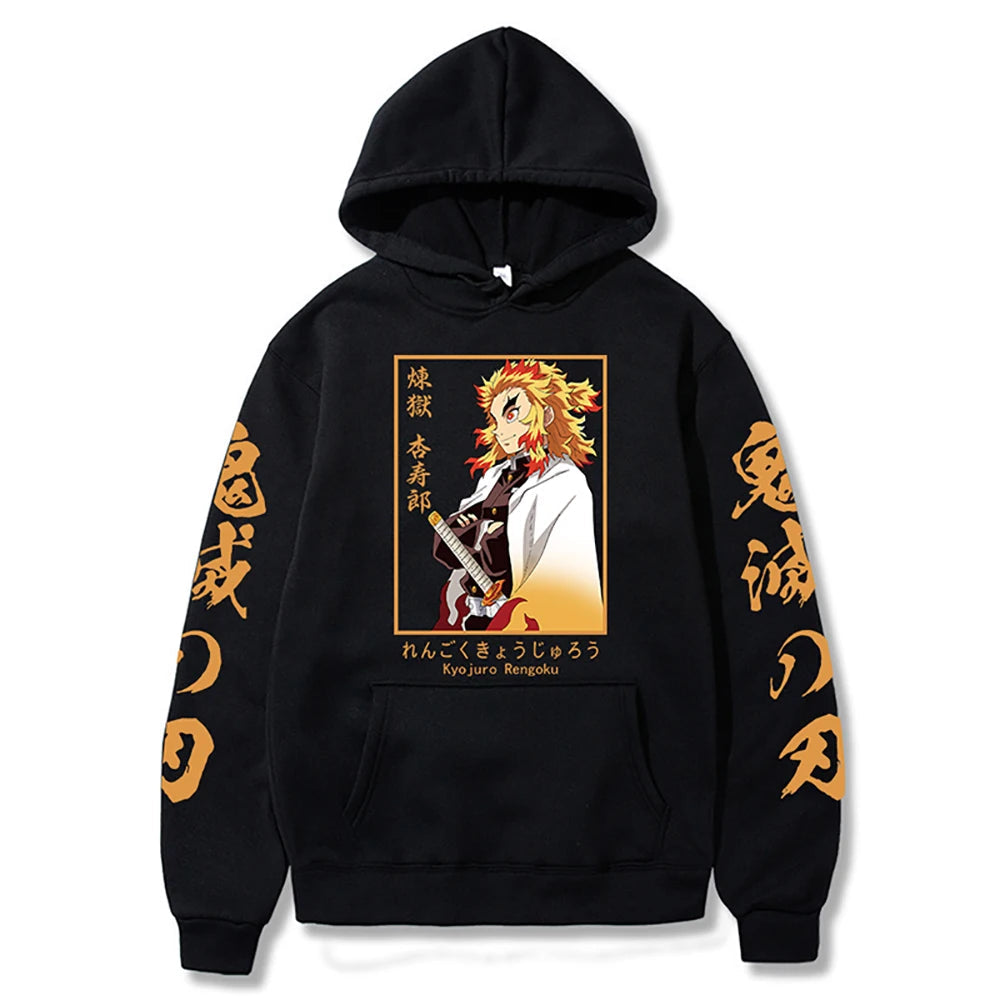 Harajuku Demon Slayer Plus Size Hoodie Kamado Nezuko Graphic Print Women Sweatshirts Long Sleeve Fashion Female Streetwear SS69