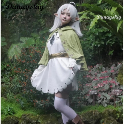 Sylphiette Greyrat Cosplay Costume Wig Anime Mushoku Tensei Cute Suit Dress Jobless Reincarnation Green Sweater Halloween