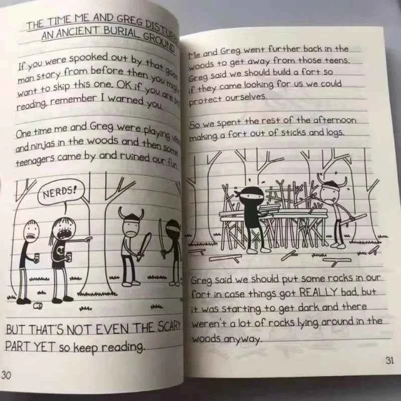 8 Books/set 1-8/9-16 English Diary of A Wimpy Kid Comic Novel Storybook Children Reading Literature Gift
