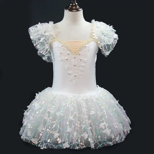 SS69 Girls Professional Platter Ballet Tutu Nylon Knit Dance Costume