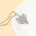 JoJo Bizarre Adventure Necklace Anime Joseph Joestar Necklaces Woman Fashion Red Ruby Stone Heart Necklace Cosplay Collier