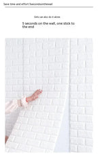 3D Antique Brick Peel and Stick Wallpaper - Waterproof XPE Foam