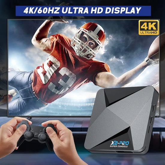 KINHANK Retro Video Game Console Super Console X2 Pro with 90000 Video Games for PS1/DC/MAME/SS with Gamepad Kid Gift Game Box SS69