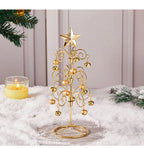 Iron Lace Christmas Tree Mini With Bell Star Desktop Ornament Ornament New Year Christmas Eve Gift Celebrate Party Xmas 2026