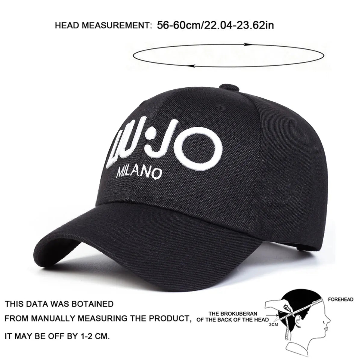 Unisex LIU JO MILANO Letter Embroidery Baseball Caps Spring Autumn Outdoor Sunscreen Hat Adjustable Casual Trucker Hats SS69