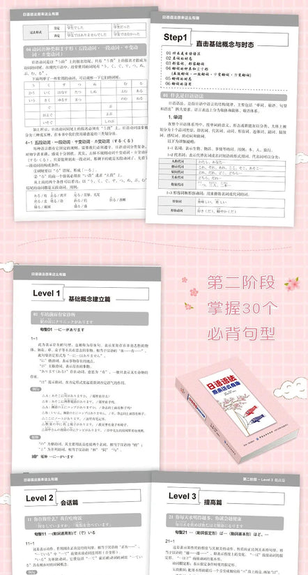 3pcs/set Japanese Learning Book Lntroductory Self-study Standard Japanese Elementary Education Course Japanese Word Grammar Book SS69