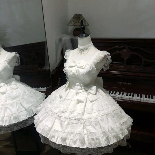 Y2K Lolita Vintage Dress Lace Sleeveless Cosplay Clothing French Strap Elegant Girls Party Japanese Kawaii Dress 2026 Summer