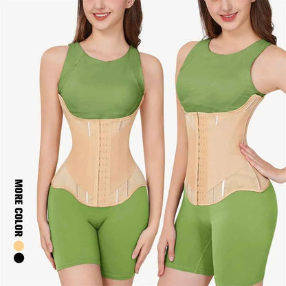 MiiOW U-shaped Waist Trainer Corset Women Buttoned Shapers Breast Lifted Waist Trainer Steel Bone Slimming Breathable Shapewear