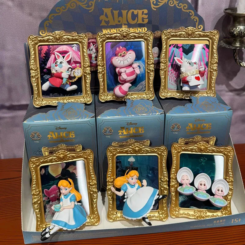 Original Disney Alice In Wonderland Blind Box Art Gallery Series Trendy Collectible Desktop Ornament Model Birthday Gift SS69