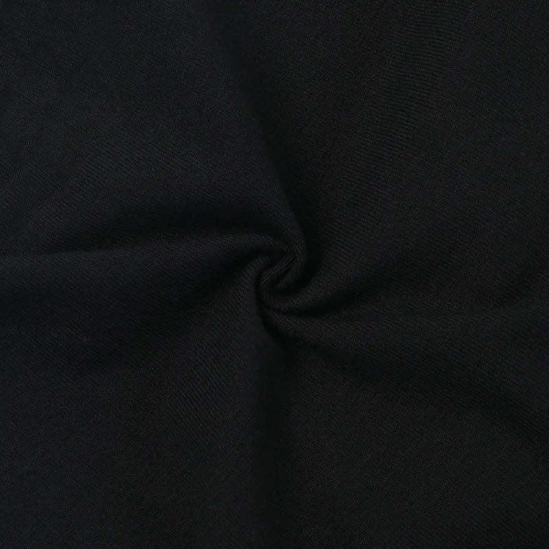 AltGoth Aesthetic Goth T-shirt Women Hotsweet Y2k E-girl 2000s Streetwear Lace Patchwork Square Collar Long Sleeve Crop Tee Tops - SS69