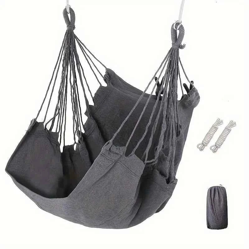 Portable Fabric Hammock Chair with Anti-Tip Design - Includes Storage Bag for Patio, Garden, Dorm & Outdoor Relaxation
