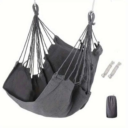 Portable Fabric Hammock Chair with Anti-Tip Design - Includes Storage Bag for Patio, Garden, Dorm & Outdoor Relaxation