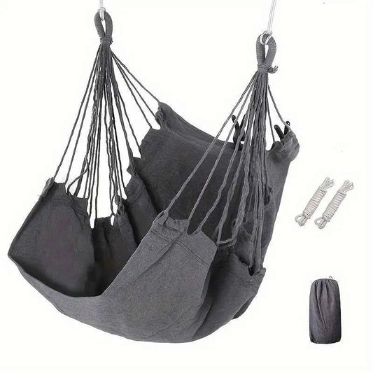 Portable Fabric Hammock Chair with Anti-Tip Design - Includes Storage Bag for Patio, Garden, Dorm & Outdoor Relaxation