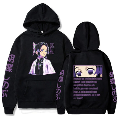 Harajuku Demon Slayer Plus Size Hoodie Kamado Nezuko Graphic Print Women Sweatshirts Long Sleeve Fashion Female Streetwear SS69 21.69 Black7 / 4XL