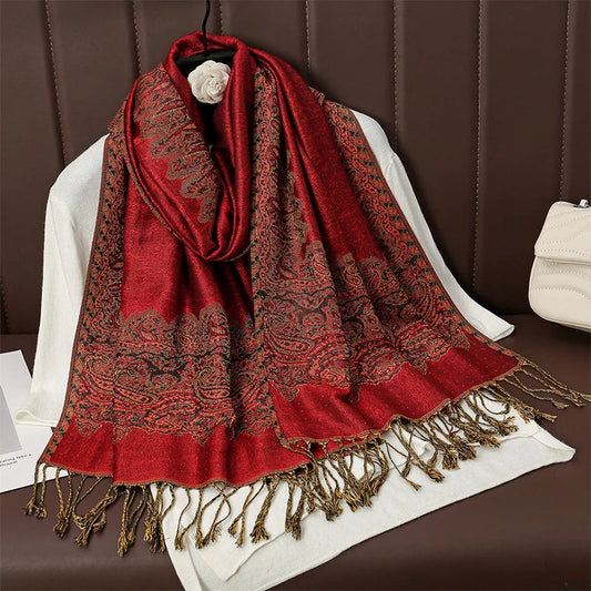 Luxury Brand Autumn Cashmere Pashmina Shawl Lady Wrap Warm Winter Scarves Design Print Female Foulard Cotton Stoles Scarf 2023 SS69 13.69 T102-02