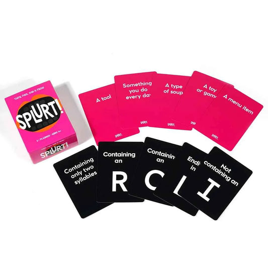 Splurt! Quick-Think & Say It First! Portable Party Card Game Pink Edition Board Game Christmas Birthday Party Game Gifts