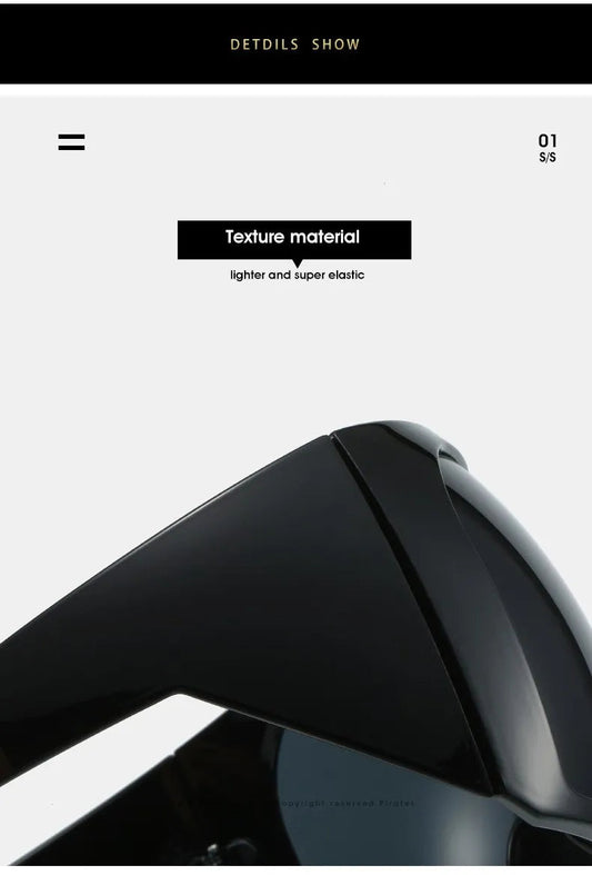 Oversized Punk Shield Sunglasses Women Men Big Frame 2024 Luxury Brand Steampunk Mask Sun Glasses For Ladies Sports Goggle UV400 SS69