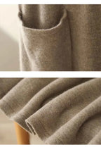 Autumn And Winter100% Pure Wool Skirt Women's Long Pocket Small A Skirt High Waist Slim Cashmere Knit A-Line Skirt