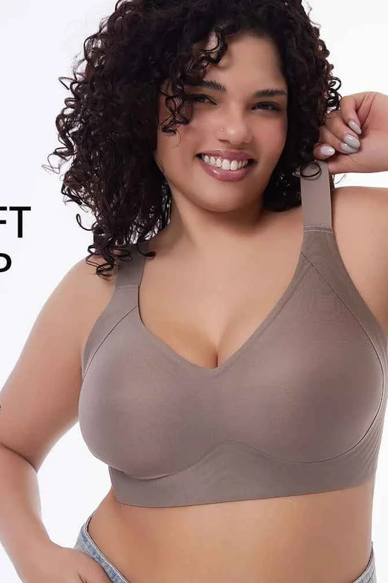 FallSweet Push UP Bra for Women Seamless Plus Size Bras Thin Cup Wireless Bralette Sexy Brassiere Femme M-6XL