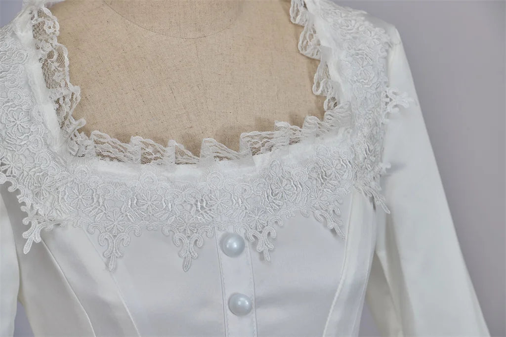 Musical The Phantom of The Opera Christine Daae Cosplay costume Victorian white Bridal Dress Masquarade Dress Gown custom made