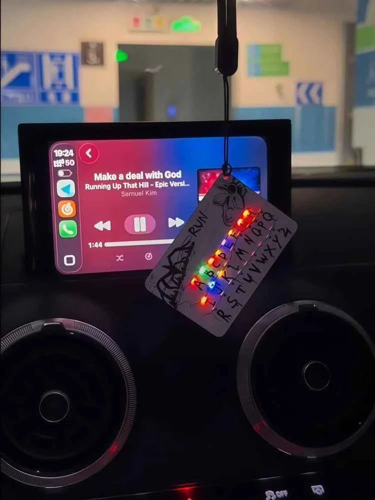 In Stock Strange Things Movie Merchandise Card Light Pendant 26 Letter Light Bag Car Charm Anime Merchandise Festival Gifts