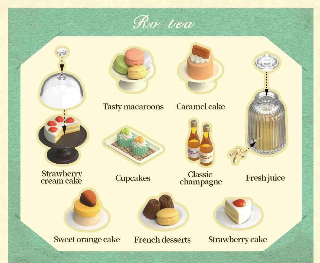 Robotime Rolife Super Creator Series Plastic Dollhouse Building Blocks for Kids Yum Burgers Leisurely Cheers Bar Sweet Sips Tea