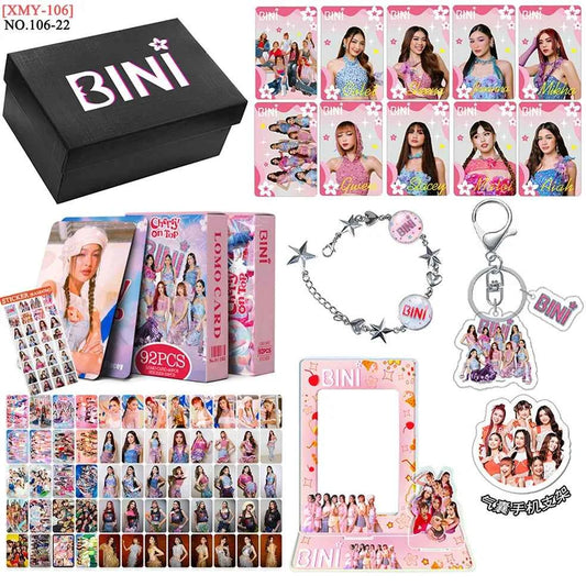 Kpop Idol BABYMONSTER BINI GIDLE ZB1 Gift Box Set Lomo Card Photocards Card Holder Keychains Acrylic Stand Bracelet Fans Gifts