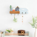 Fairytale Town Wooden Wall Hook Rack for Keys