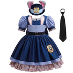 Disney Baby Girls Cosplay Zootopia Judy Bunny Costume For Children carnival Festival Dress Rabbit Police Zoo Fancy Clothes 2026