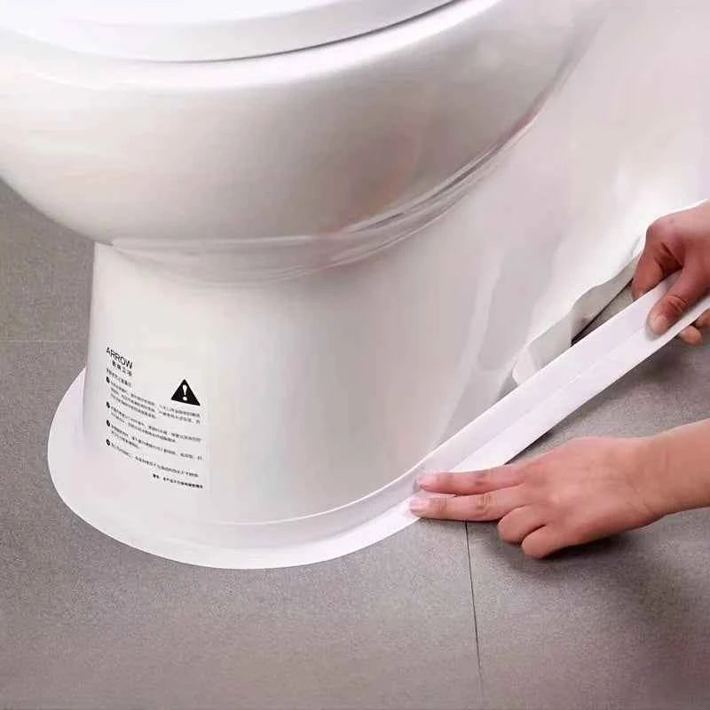 1roll White Stain Resistant PVC Waterproof Caulk Tape for Bathroom and Toilet, Self-Adhesive Sealant Strip for Wall, Sink, Floor