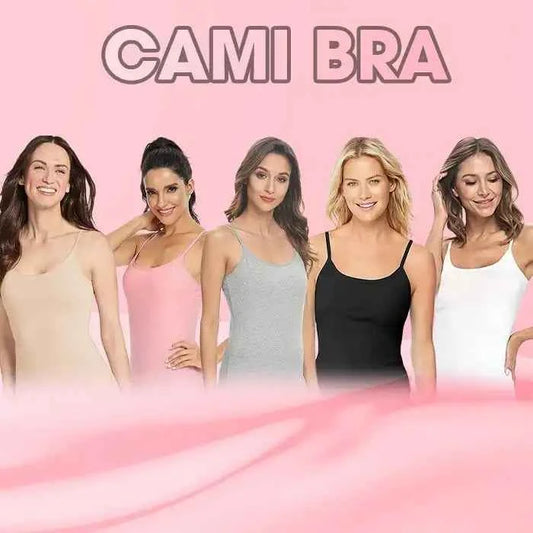 Cami Bra – Women's Camisole With Built In Padded Bra Vest Dropshipping As Seen on Tiktok Pink Top For Women Pajamas Home Wear
