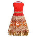 New Disney Movie Moana Girl Dress Halloween Cosplay Party Costume Princess Fancy Clothes Children Vaiana Outfit Dress
