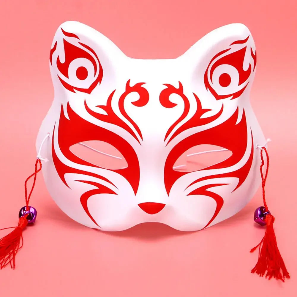 Exaggerated Rabbit Ear Mask - Black & White PVC Costume Accessory