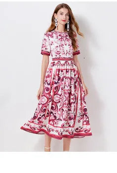 JAMERARY Fashion Floral Print Long Sleeve Maxi Dress For Women Summer Autumn Clothes Layers Ruffles Cake Dresses Evening SS69