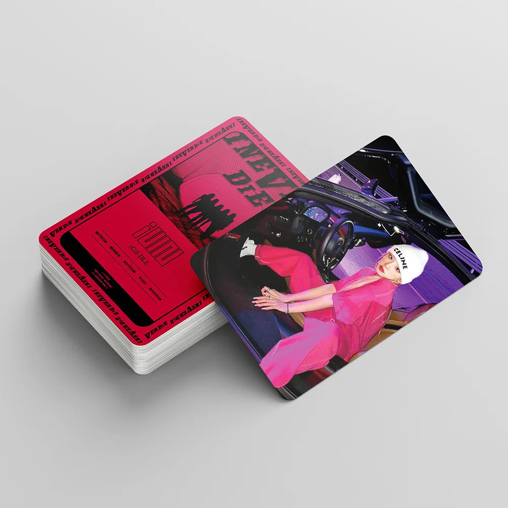 KPOP 55cards/set (G) I-DLE Album Card I FEEL Album GIDLE Ye Shuhua MINNIE Printed Photo Card LOMO Card Gift For Girls Collection SS69