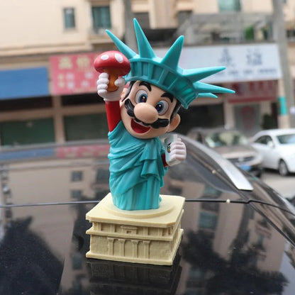 Super Mario as The Statue of Liberty Figure Model Toys for Kids 20cm SS69