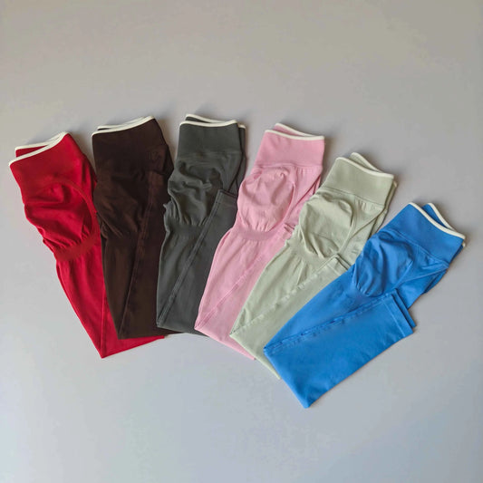 Seamless High Waist Yoga Pants Women Tummy Control Leggings Stretchy Soft Workout Running Leggings Comfortable Gym Sports Tights