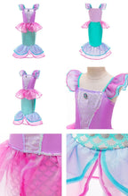 Girls Princess Cosplay Costume Dress - Flower Print