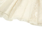Xingqing 2024 Sweet Fairy Grunge Lace A Line Dresses Summer Women Patchwork Puff Sleeve Kawaii Dress 2000s Aesthetic Outfits SS69