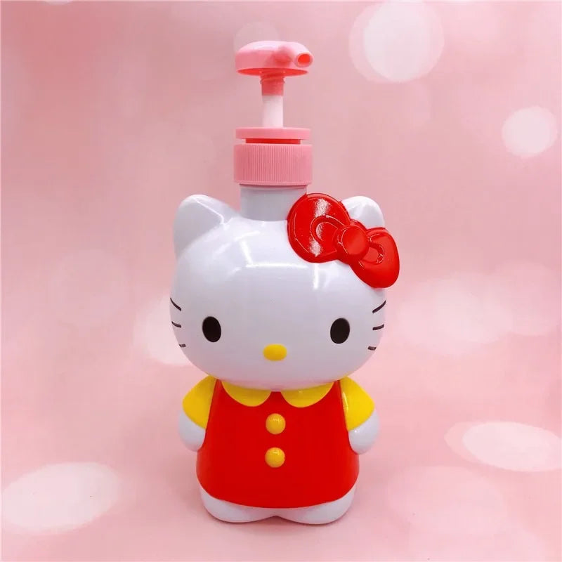 500ML Sanrio Hello Kitty Squeeze Bottle Shower Gel Hand Sanitizer Dish Soap Liquid Cute Cartoon Girl Heart High Capacity Bottled SS69