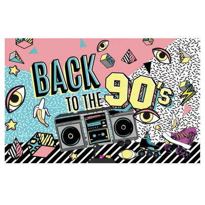 Back To 80'S Backdrop Graffiti Hip Pop Party Disco Music Photo Background Banner Graffiti Back To The 80’S Party Decorations SS69 11.69 A