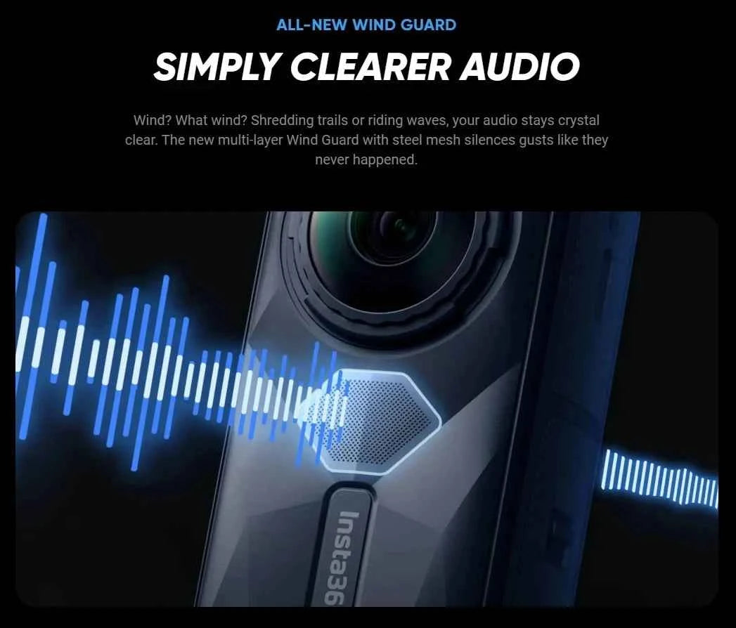 Insta360 X5 15m Waterproof Now arrival 72MP 360° Video X5 Action Camera New Wind Guard 185 mins Run Time Newest