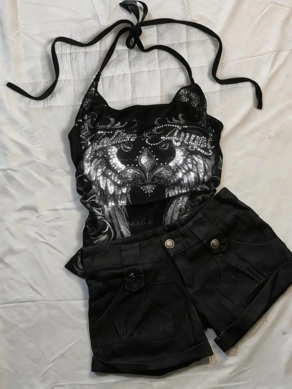 Gothic Punk Sleeveless Tops Women Y2k Cropped Vest Summer Retro Style Tank Top Female Streetwear Printed Casual Slim Fit Tees