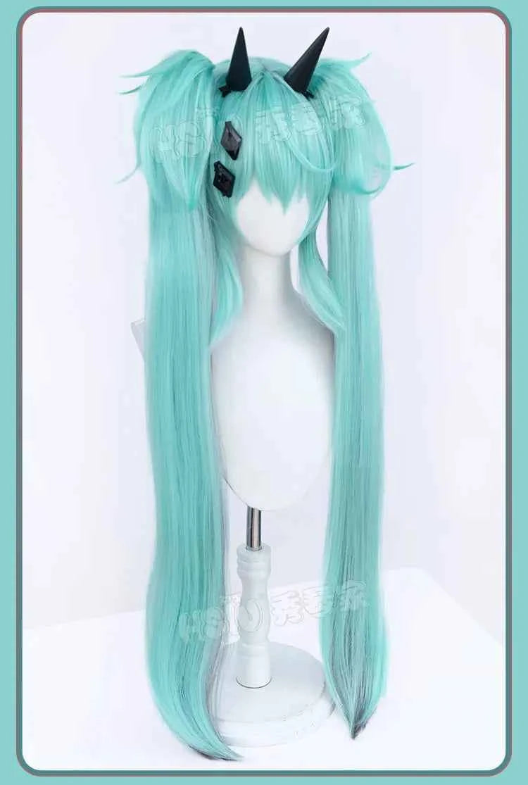 Women Sexy Demon Miku Cosplay Costumes Anime Devil Hatsune Cosplay Uniform Dress Wigs Wings Suit With Horns Tail Halloween Party