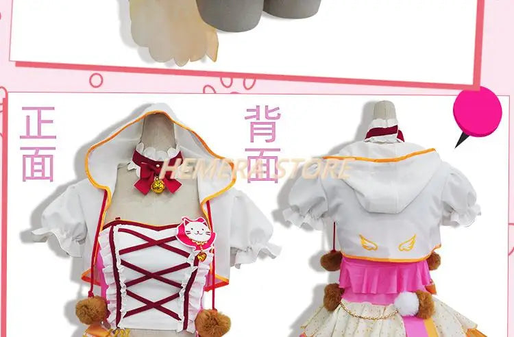In Stock Anime LoveLive Cat Twin Tail Arcade Game 9 Characters Cosplay Costume Tojo Nozomi Nico Honoka Umi Rin Maki Eli Full Set - SS69
