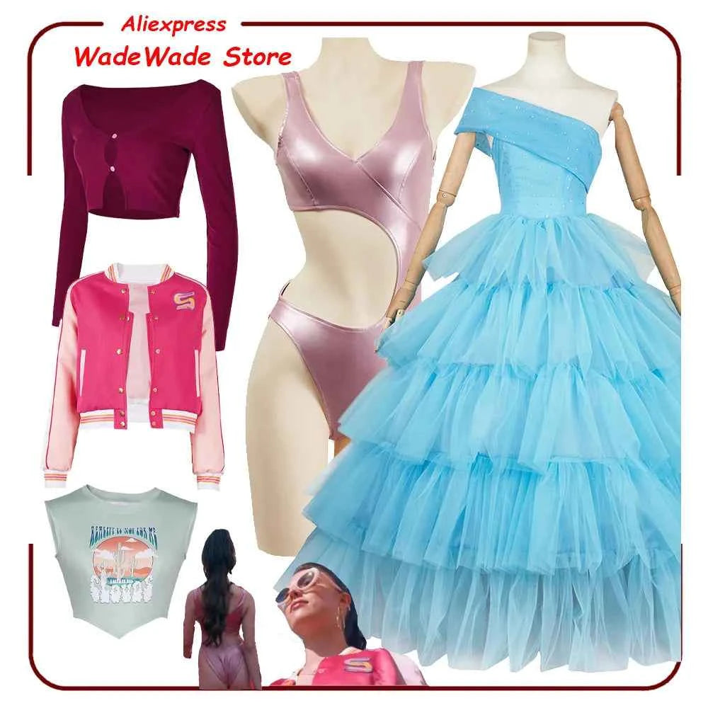 Sue Cosplay Sweater Costume The Movie Substance Women Pink Coat Jacket Dress Up Halloween Carnival Party Swimsuit Suit