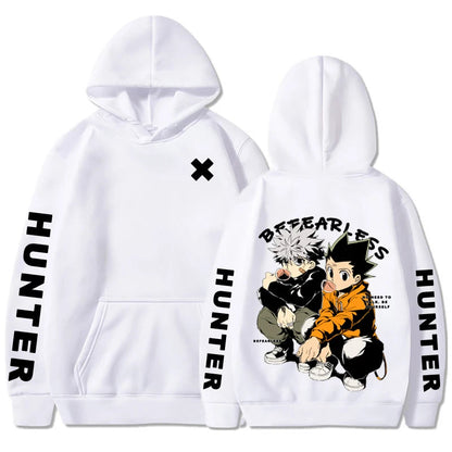 Hunter X Hunter Japan Anime Men Women Hoodies Killua Zoldyck Gon Harajuku Unisex Pullover Casual Plus Size Sweatshirt Streetwear SS69 21.69 White / 4XL